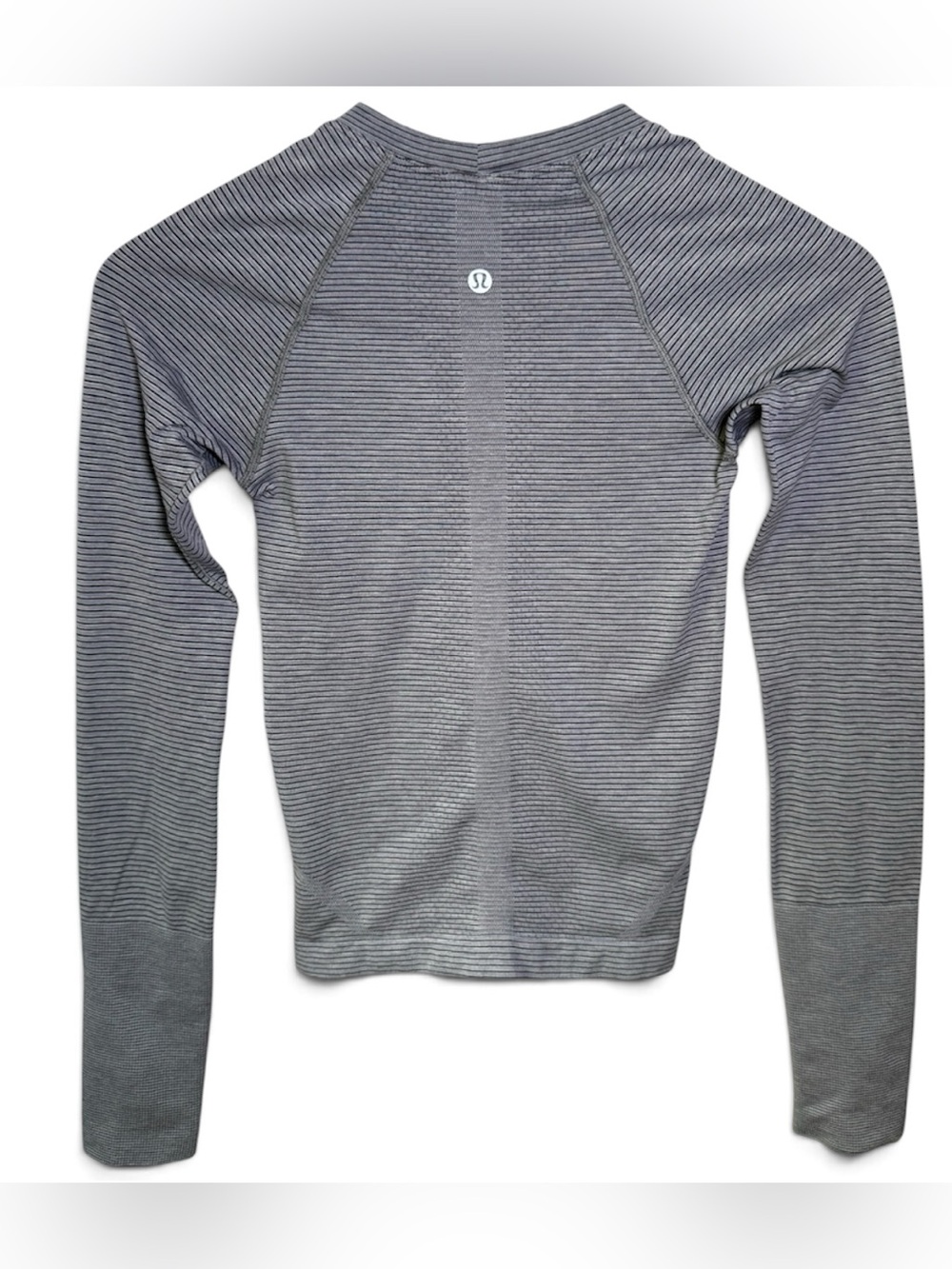 Lululemon Swiftly Speed Long Sleeve Technical Top Womens 2 Gray Striped Shirt